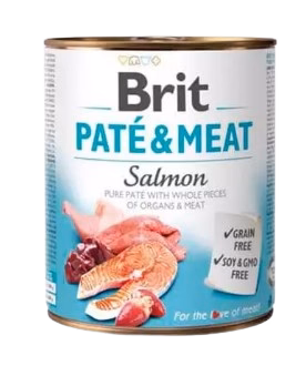 Brit Pate & Meat Salmón 800g