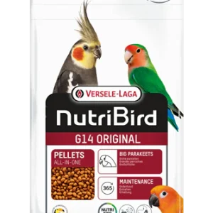 NutriBird G14 Original 1kg – Pellets monocolor de mantenimiento para periquitos grandes