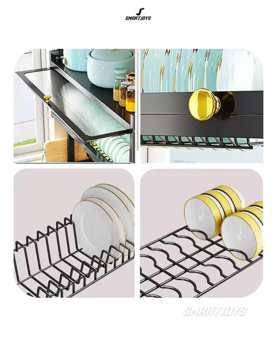 Combo Escurridor De Platos 85 cm Con Puerta + Zapatero De 9 Niveles - Imagen 7