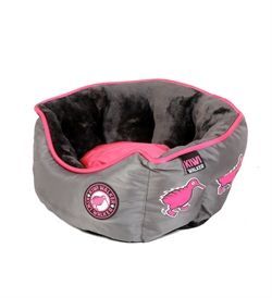 Kiwi Oval Bed Pet Running cama para perro Rosa / Gris