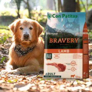 Bravery Cordero Grain Free Perros Adultos Raza Mediana Grande
