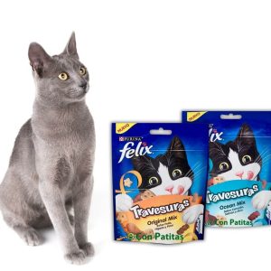 Felix Travesuras Original y Ocean Mix Snack Para Gatos