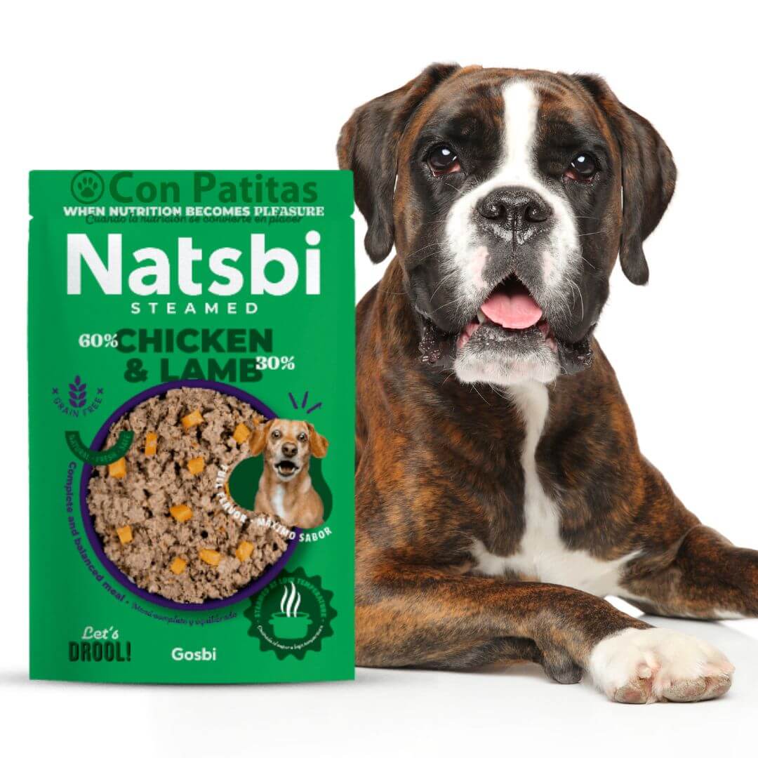 Natsbi Cordero y Pollo Comida de Perro al Vapor Natural Ultra Premium - Imagen 2