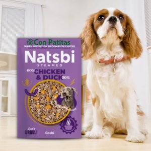 Natsbi Pavo y Pollo Comida de Perro al Vapor Natural Ultra Premium