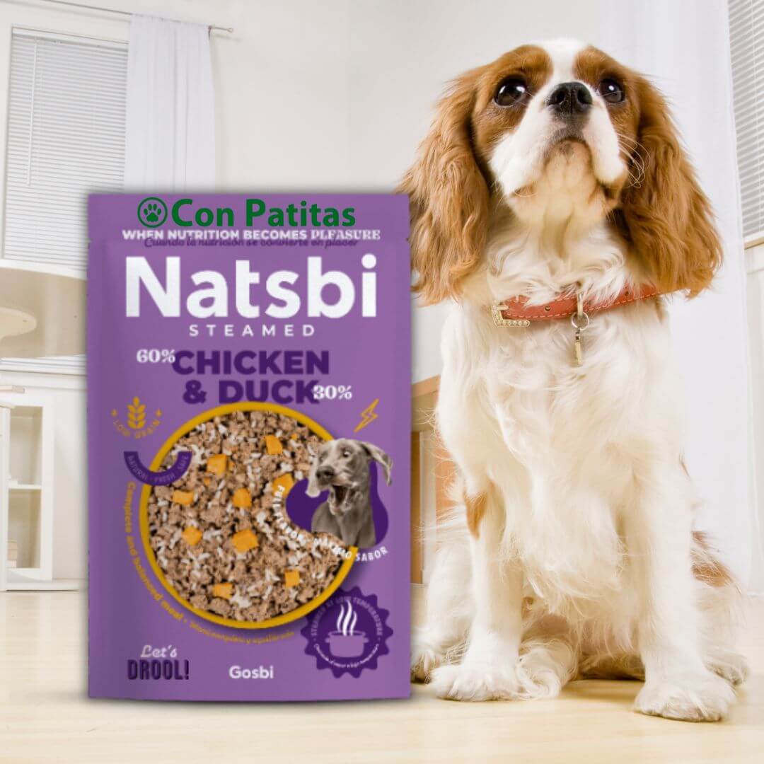 Natsbi Pavo y Pollo Comida de Perro al Vapor Natural Ultra Premium