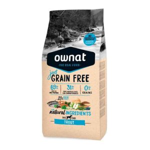 Ownat Just Grain Free Pienso con Trucha para Perros Adultos – 14 kg